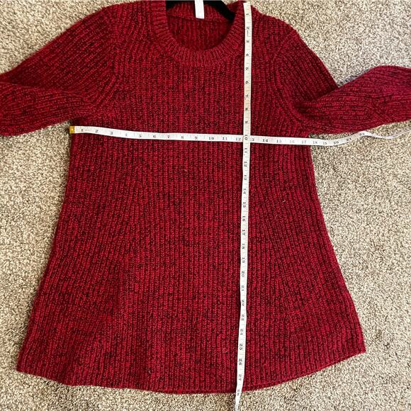 Athleta Wool Blend Sierra Crew Sweater Size Medium Burgundy - Picture 5 of 6